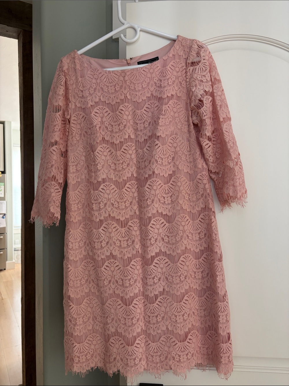Jessica Howard Dusty Pink Lace Shift Dress